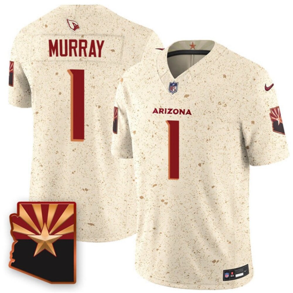 Arizona Cardinals Kyler Murray Natural 2025 Rivalries Stitching Jersey
